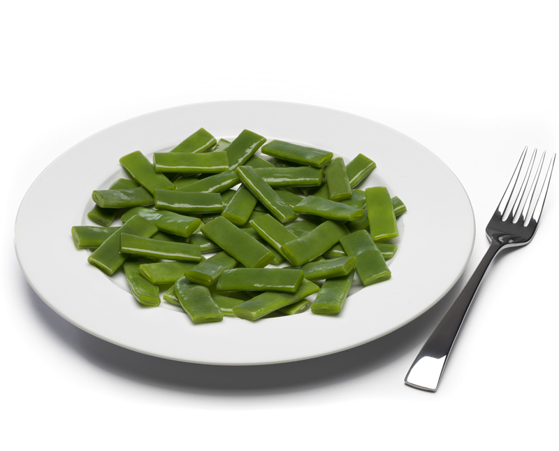 Haricots verts plats coupés