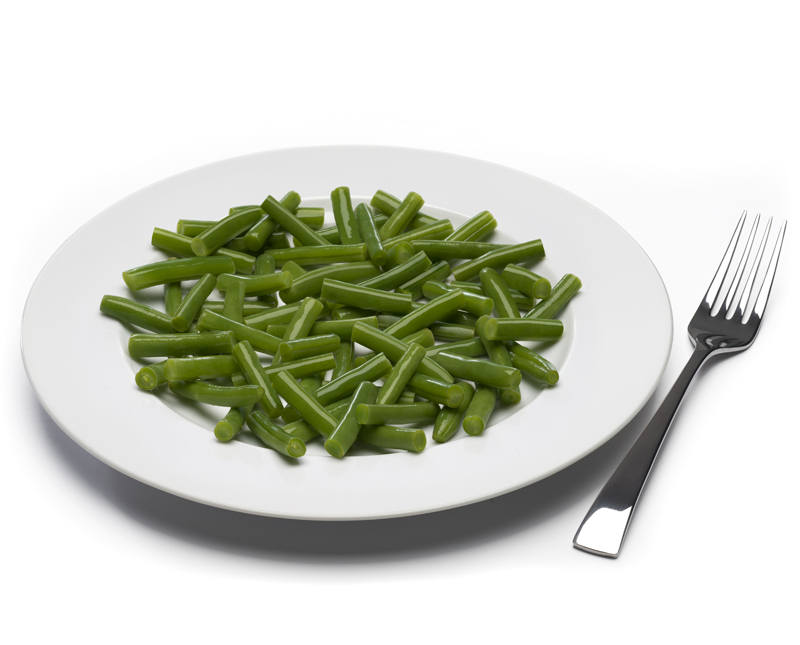 Haricots verts fins coupés